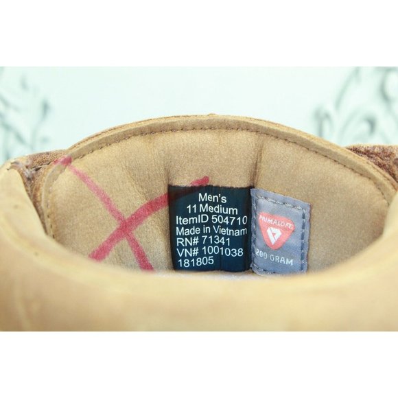 LL Bean Kangaroo Brown Leather Vibram Mid Upland Hunting Boots Size 11 M - Picture 6 of 9